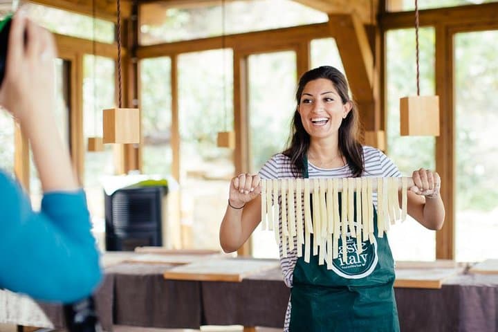 Cooking Class and Lunch at a Tuscan Farmhouse with Local Market Tour from Florence