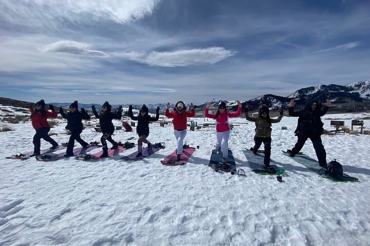 Snowshoe and Snowga (snow yoga) in Park City’s Winter Wonderland