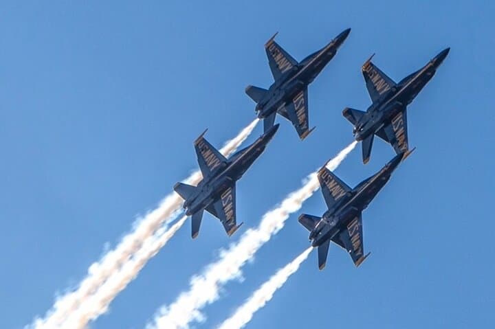 Blue Angels Practice on a Private Yacht with Captain