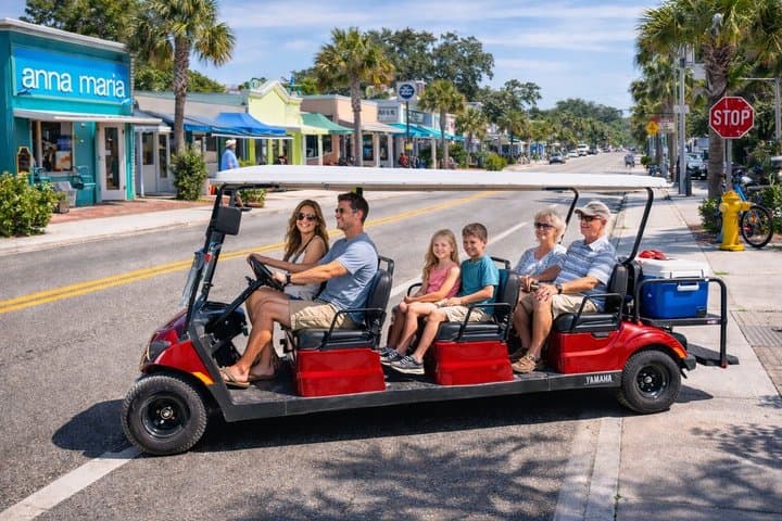 8 Passenger Gas Golf Cart Rental in Anna Maria