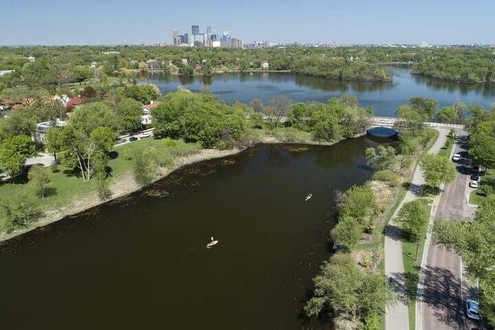 Paddleboard tour of the Minneapolis Chain of Lakes