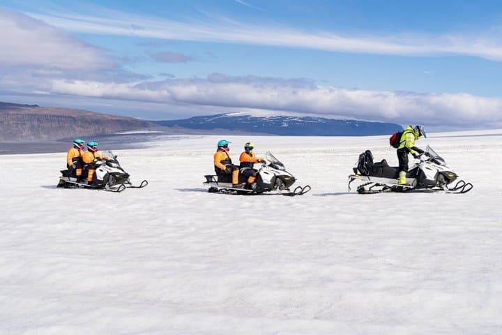 Into the Glacier Combo: Snowmobiling + Langjökull Ice Cave