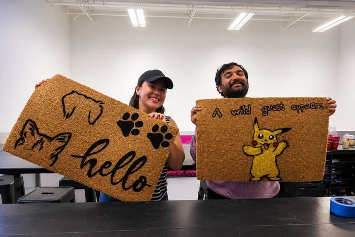 Glow in the Dark Doormat Paint Experience in Houston